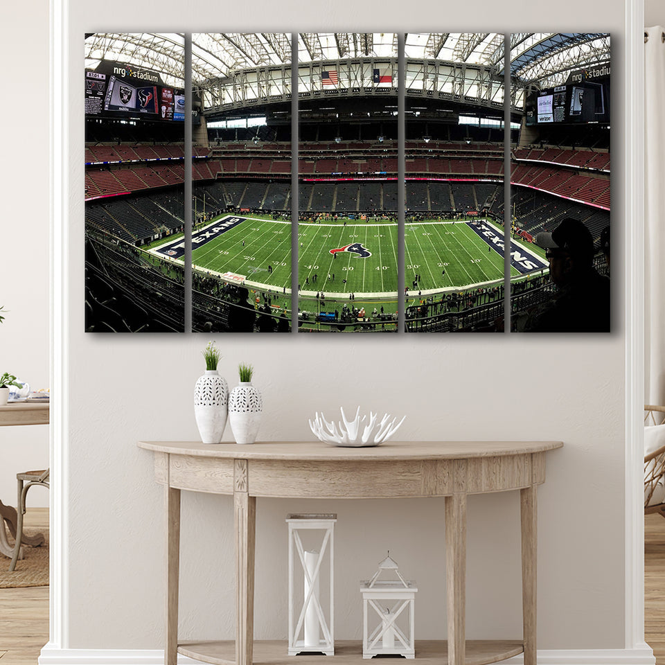 Houston Texans Stadium Canvas Prints NRG Stadium Wall Art Reliant,Multi Panels B,Sport Stadium Art Prints, Fan Gift