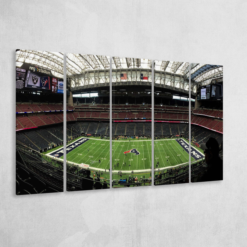 Houston Texans Stadium Canvas Prints NRG Stadium Wall Art Reliant,Multi Panels B,Sport Stadium Art Prints, Fan Gift