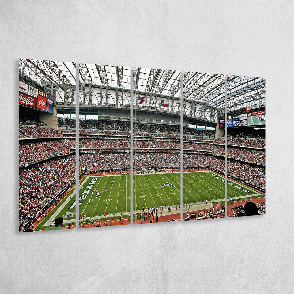 Houston Texans Wall Art NRG Stadium Canvas Prints Reliant,Multi Panels B,Sport Stadium Art Prints, Fan Gift