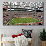 Houston Texans Wall Art NRG Stadium Canvas Prints Reliant,Multi Panels B,Sport Stadium Art Prints, Fan Gift