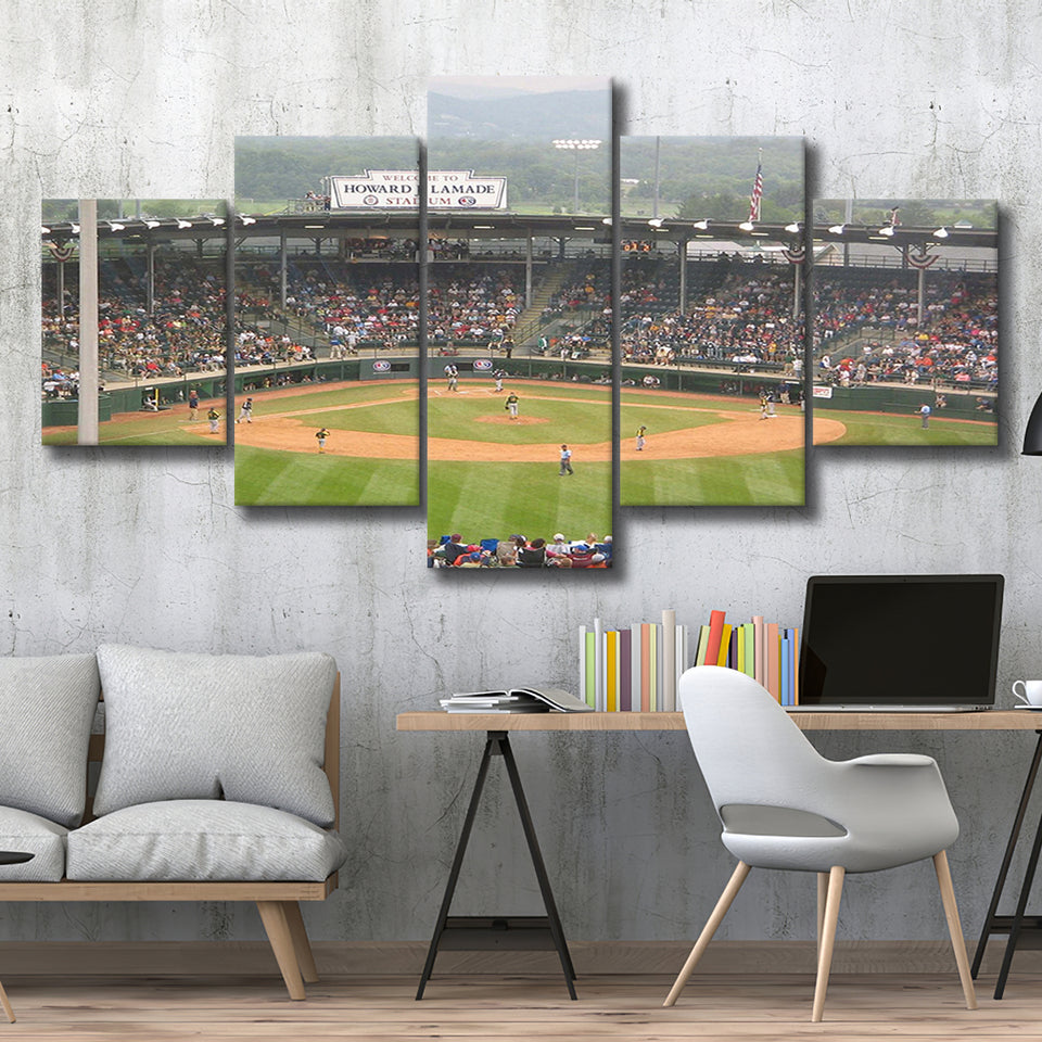 Howard J Lamade Stadium Wall Art Little League,Multi Panels,Sport Stadium Art Prints, Fan Gift