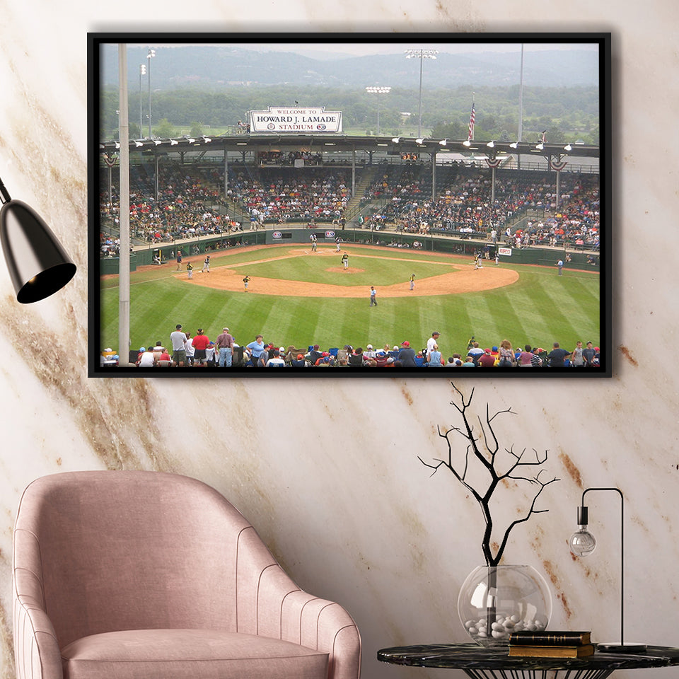 Howard J Lamade Stadium Framed Canvas Prints Wall Art Little League,Sport Stadium Art Prints, Fan Gift