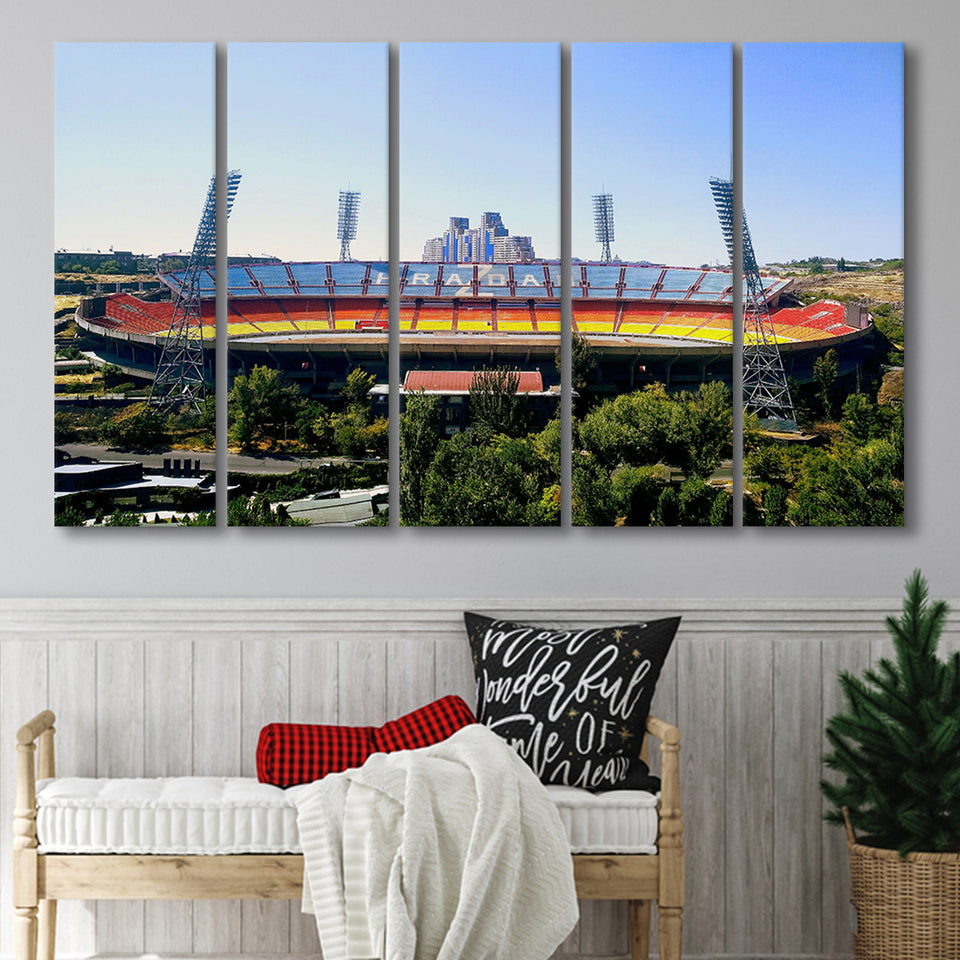 Hrazdan Stadium, Stadium Canvas, Sport Art, Gift for him, Multi Panels B, Canvas Prints Wall Art Decor