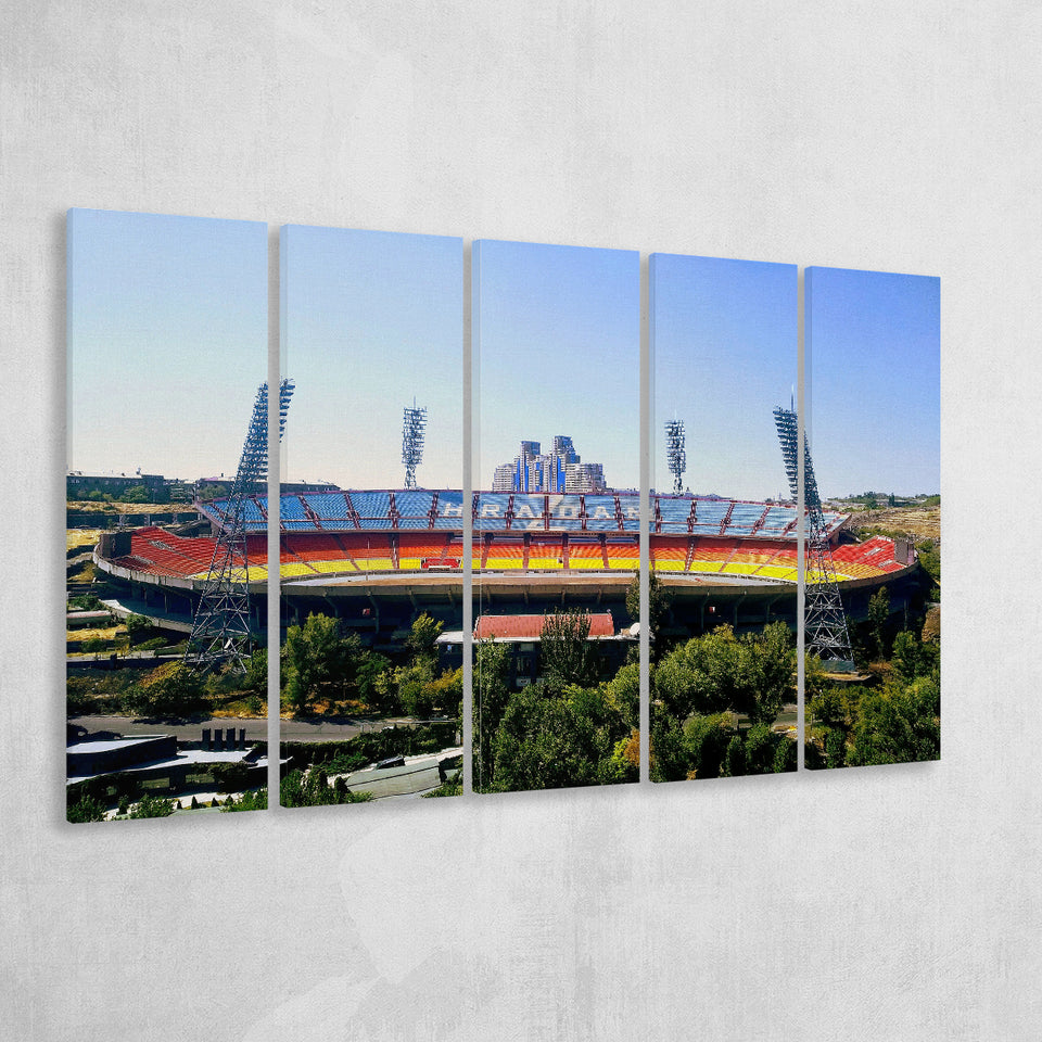 Hrazdan Stadium, Stadium Canvas, Sport Art, Gift for him, Multi Panels B, Canvas Prints Wall Art Decor