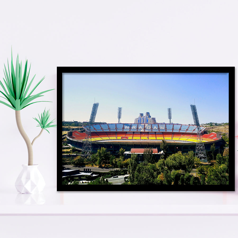 Hrazdan Stadium, Stadium Canvas, Sport Art, Gift for him, Framed Art Prints Wall Art Decor, Framed Picture