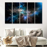 Hubble Light Space 5 Pieces B Canvas Prints Wall Art - Painting Canvas, Multi Panels,5 Panel, Wall Decor