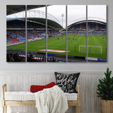 Huddersfield Town Stadium Canvas Prints Galpharm Stadium Wall Art Kirklees,Multi Panels B,Sport Stadium Art Prints, Fan Gift