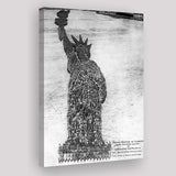 Human Statue Of Liberty Black And White Print, Canvas Prints Wall Art Home Decor