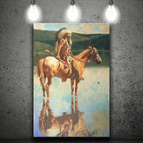 Hummingbirds Return Native American Art Horses Canvas Prints Wall Art - Painting Canvas, Wall Decor, Painting Prints