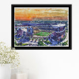 Huntington Bank Stadium Minnesota Football Stadium Watercolor, Sport Art Prints Fan Gift, Framed Canvas Prints Wall Art Decor