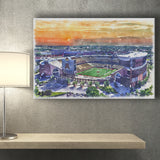 Huntington Bank Stadium Minnesota Football Stadium Watercolor, Sport Art Prints Fan Gift, Canvas Prints Wall Art Decor