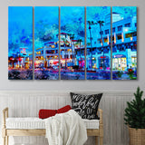 Huntington Beach 5 Piece B Canvas Prints Wall Art Decor, Multi Panels,Large Canvas, Home Decor