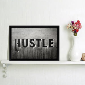 Hustle3 - Motivation Canvas, Canvas Wall Art, Framed Canvas, Canvas Art