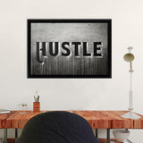 Hustle3 - Motivation Canvas, Canvas Wall Art, Framed Canvas, Canvas Art