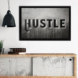Hustle3 - Motivation Canvas, Canvas Wall Art, Framed Canvas, Canvas Art