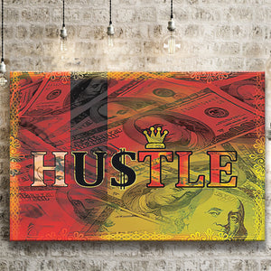 Hustle Benjamin Limited Edition Canvas Prints Wall Art - Painting Canvas,Office Business Motivation Art, Wall Decor