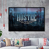 Hustle Until Your Haters Ask If Your Hiring Motivational Framed Art Prints Wall Decor - Painting Prints, Framed Picture