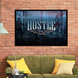 Hustle Until Your Haters Ask If Your Hiring Motivational Framed Art Prints Wall Decor - Painting Prints, Framed Picture