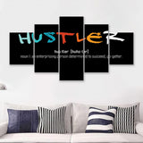 Hustler Definition 5 Piece Canvas Prints Wall Art - Painting Prints, Wall Decor,Multi Panel