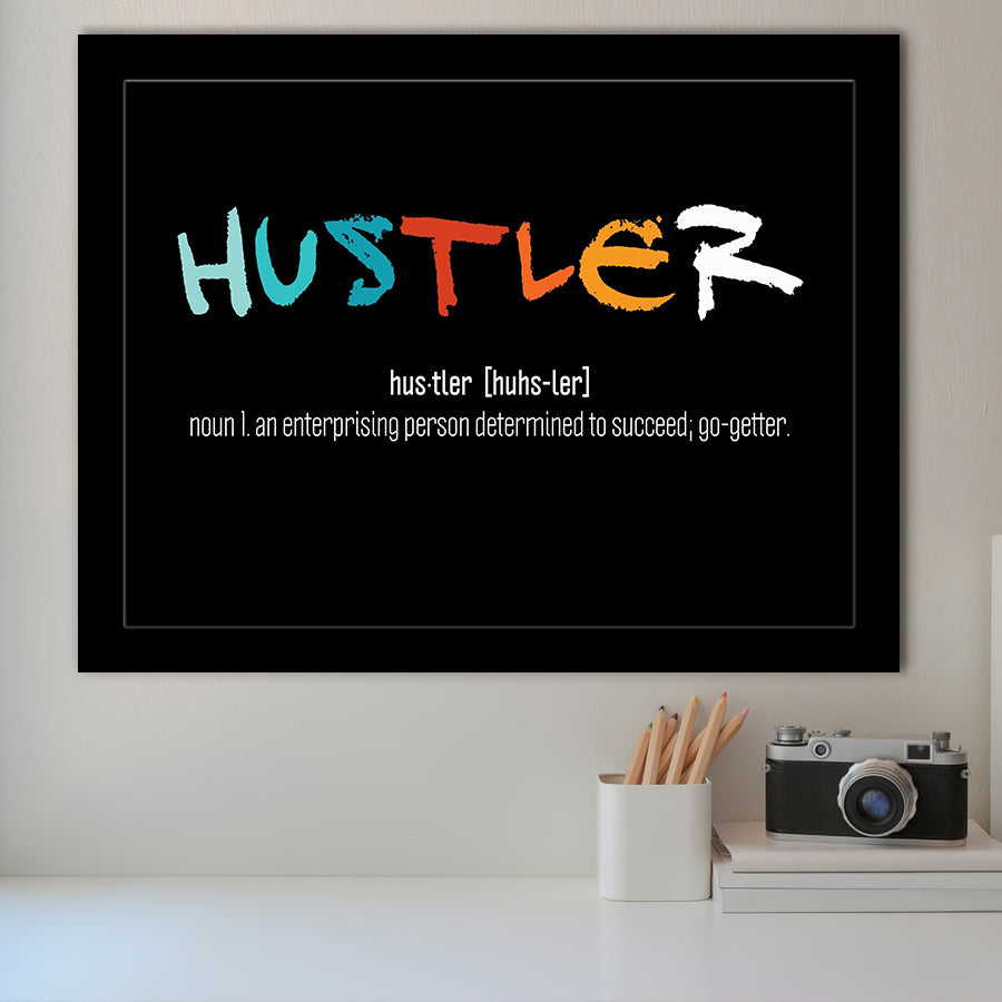 Hustler Definition Framed Art Prints Wall Decor - Painting Prints, Framed Picture