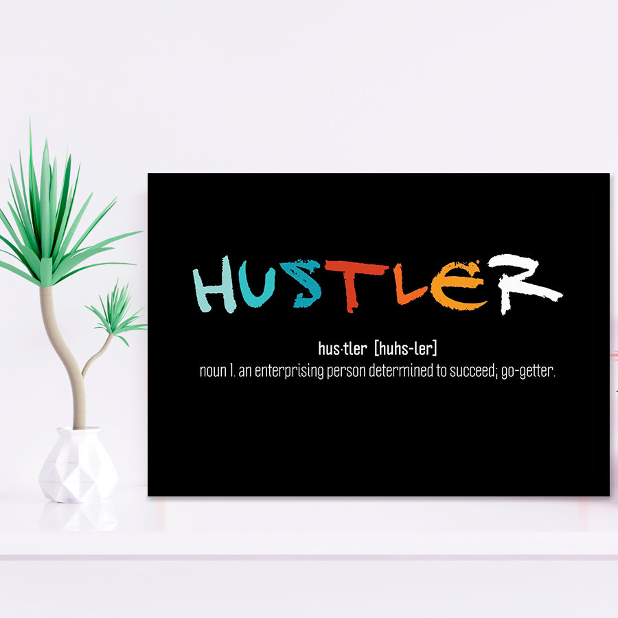Hustler Definition Framed Art Prints Wall Decor - Painting Prints, Framed Picture