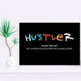 Hustler Definition Framed Art Prints Wall Decor - Painting Prints, Framed Picture