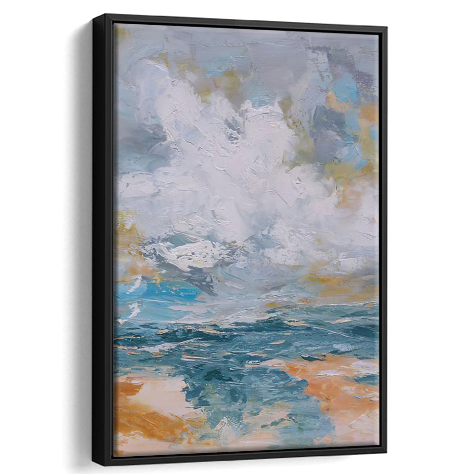 Impressionist Seascape Art Framed Canvas Prints - Painting Canvas, Wall Art, Framed Art, Home Decor, Prints for Sale