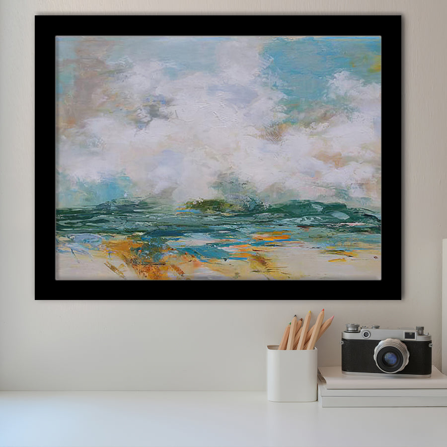 Impressionist Seascape Framed Art Prints Wall Decor - Painting Art, Black Frame, Home Decor, Prints for Sale