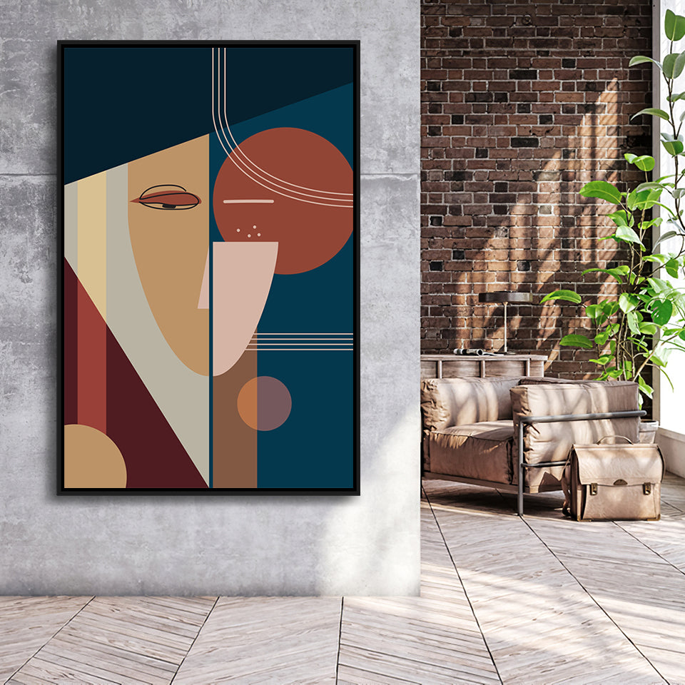 Impression Framed Canvas Prints Wall Art Home Decor - Painting Canvas,Black Frame, Ready to hang