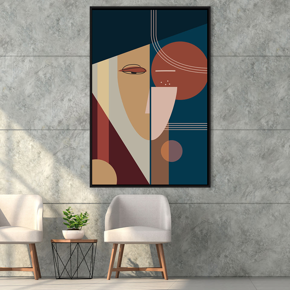 Impression Framed Canvas Prints Wall Art Home Decor - Painting Canvas,Black Frame, Ready to hang