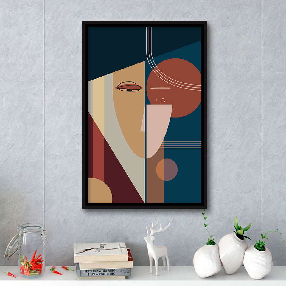 Impression Framed Canvas Prints Wall Art Home Decor - Painting Canvas,Black Frame, Ready to hang