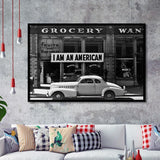 I Am An American Black And White Print, Dorothea Lange Photograph Framed Art Prints, Wall Art,Home Decor,Framed Picture