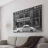 I Am An American Black And White Print, Dorothea Lange Photograph Canvas Prints Wall Art Home Decor