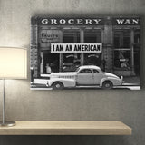 I Am An American Black And White Print, Dorothea Lange Photograph Canvas Prints Wall Art Home Decor