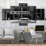 I Am An American Black And White Print, Dorothea Lange Photograph 5 Panels, Canvas Prints Wall Art Decor, Large Canvas Art