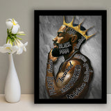I Am Black Man Black King Framed Art Print Wall Decor - Painting Art, Framed Picture, Home Decor