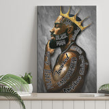 I Am Black Man Black King Canvas Prints Wall Art - Painting Canvas, Wall Decor, Home Decor