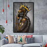 I Am Black Man Black King Framed Art Print Wall Decor - Painting Art, Framed Picture, Home Decor