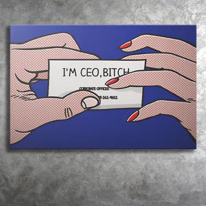 I Am Ceo Canvas Prints Wall Art - Painting Canvas,Office Business Motivation Art, Wall Decor