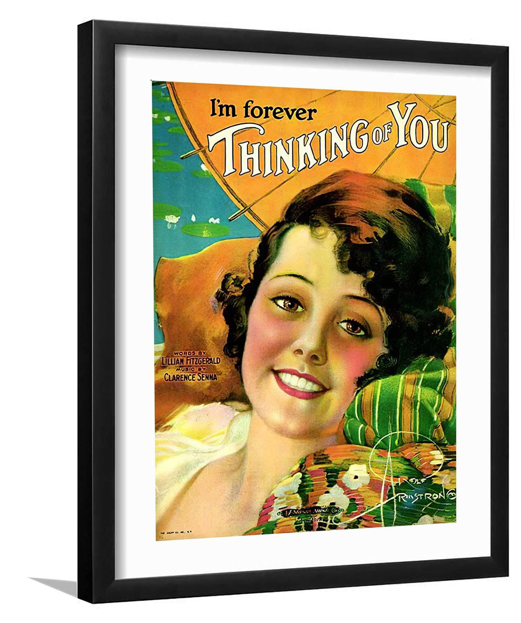 I'm Forever Thinking of You 1920 - Rolf Amstrong-gigapixel - Art Print, Frame Art, Painting Art