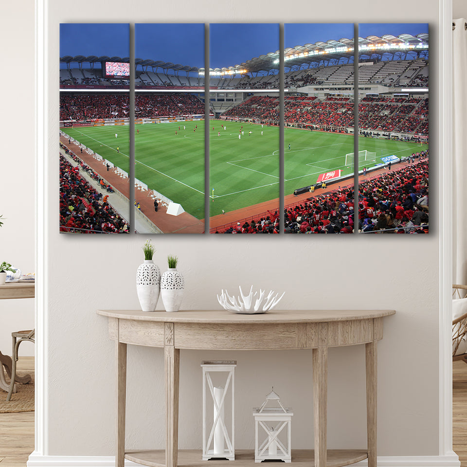 Ibaraki Kashima Stadium, Stadium Canvas, Sport Art, Gift for him, Multi Panels B, Canvas Prints Wall Art Decor