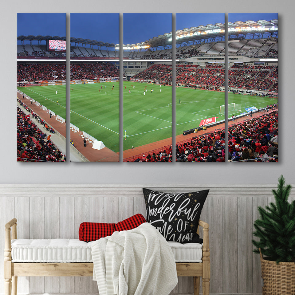 Ibaraki Kashima Stadium, Stadium Canvas, Sport Art, Gift for him, Multi Panels B, Canvas Prints Wall Art Decor