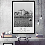 Ibiza Balearic Islands 1 Black And White Art Framed Art Prints Wall Art Decor, Framed Picture