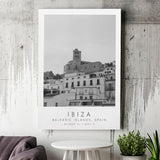 Ibiza Balearic Islands Black And White Art Canvas Prints Wall Art Home Decor