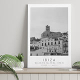Ibiza Balearic Islands Black And White Art Canvas Prints Wall Art Home Decor