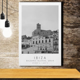 Ibiza Balearic Islands Black And White Art Canvas Prints Wall Art Home Decor