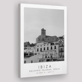 Ibiza Balearic Islands Black And White Art Canvas Prints Wall Art Home Decor