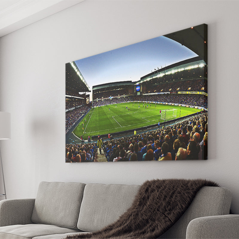 Ibrox Football Stadium, Stadium Canvas, Sport Art, Gift for him, Fan Gift, Canvas Prints Wall Art Decor