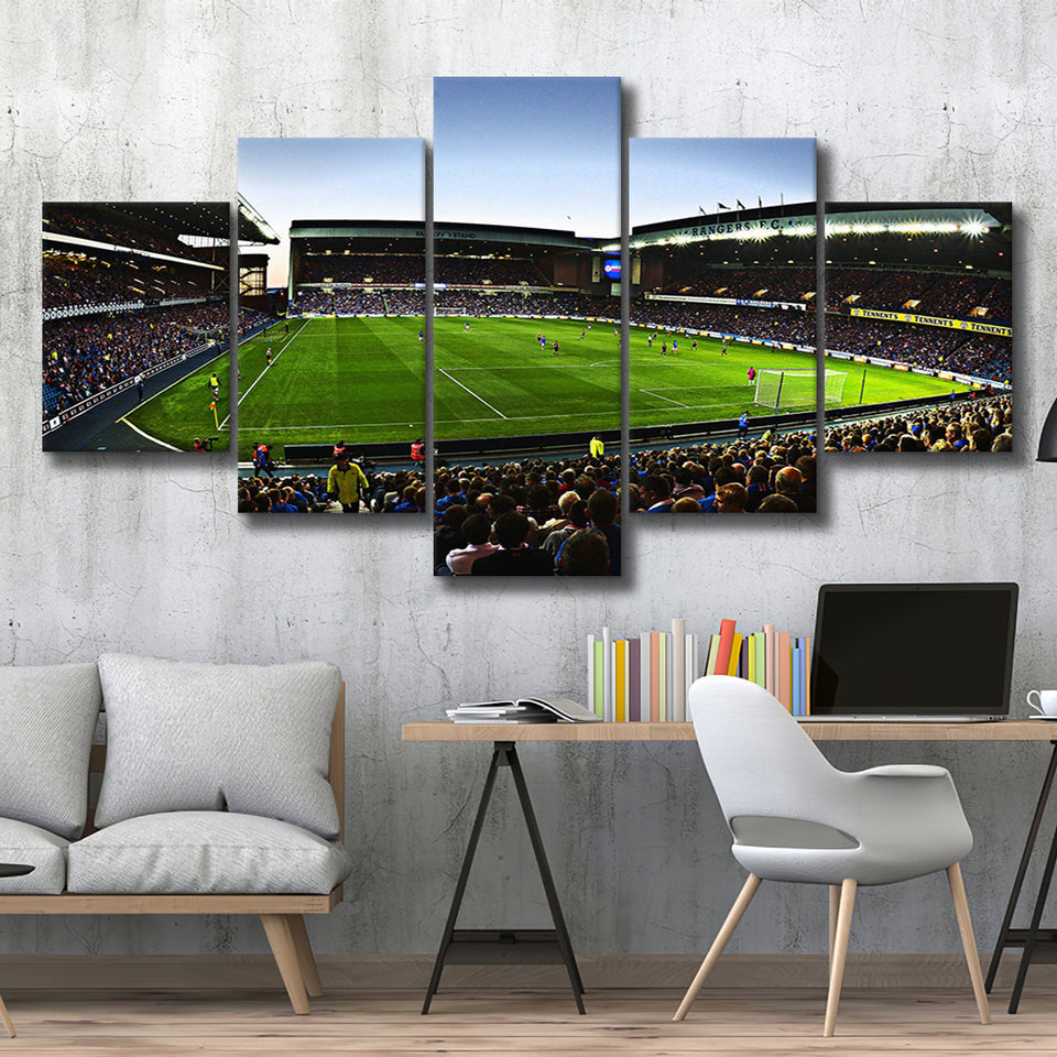 Ibrox Football Stadium, Stadium Canvas, Sport Art, Large Canvas, Multi Panels, Canvas Prints Wall Art Decor