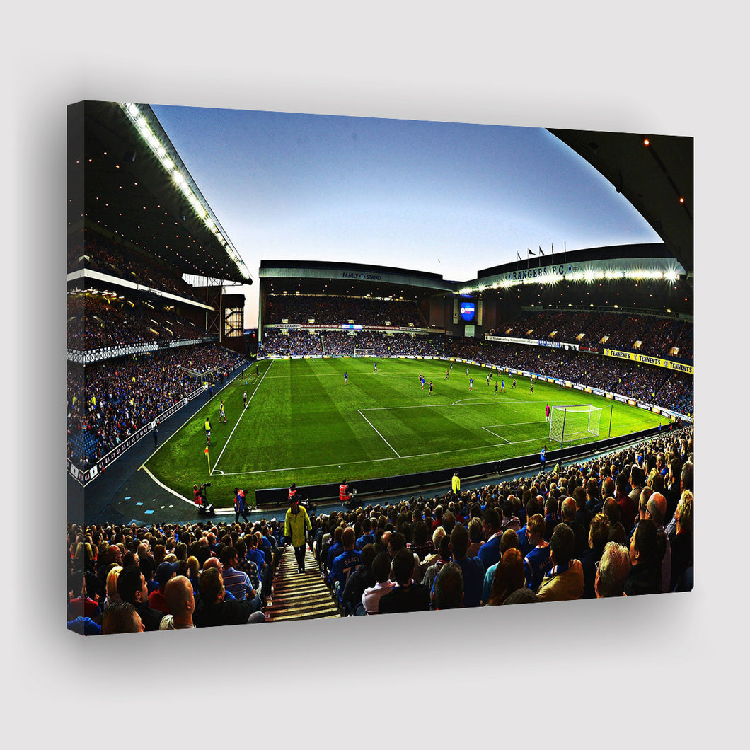 Ibrox Football Stadium, Stadium Canvas, Sport Art, Gift for him, Fan Gift, Canvas Prints Wall Art Decor